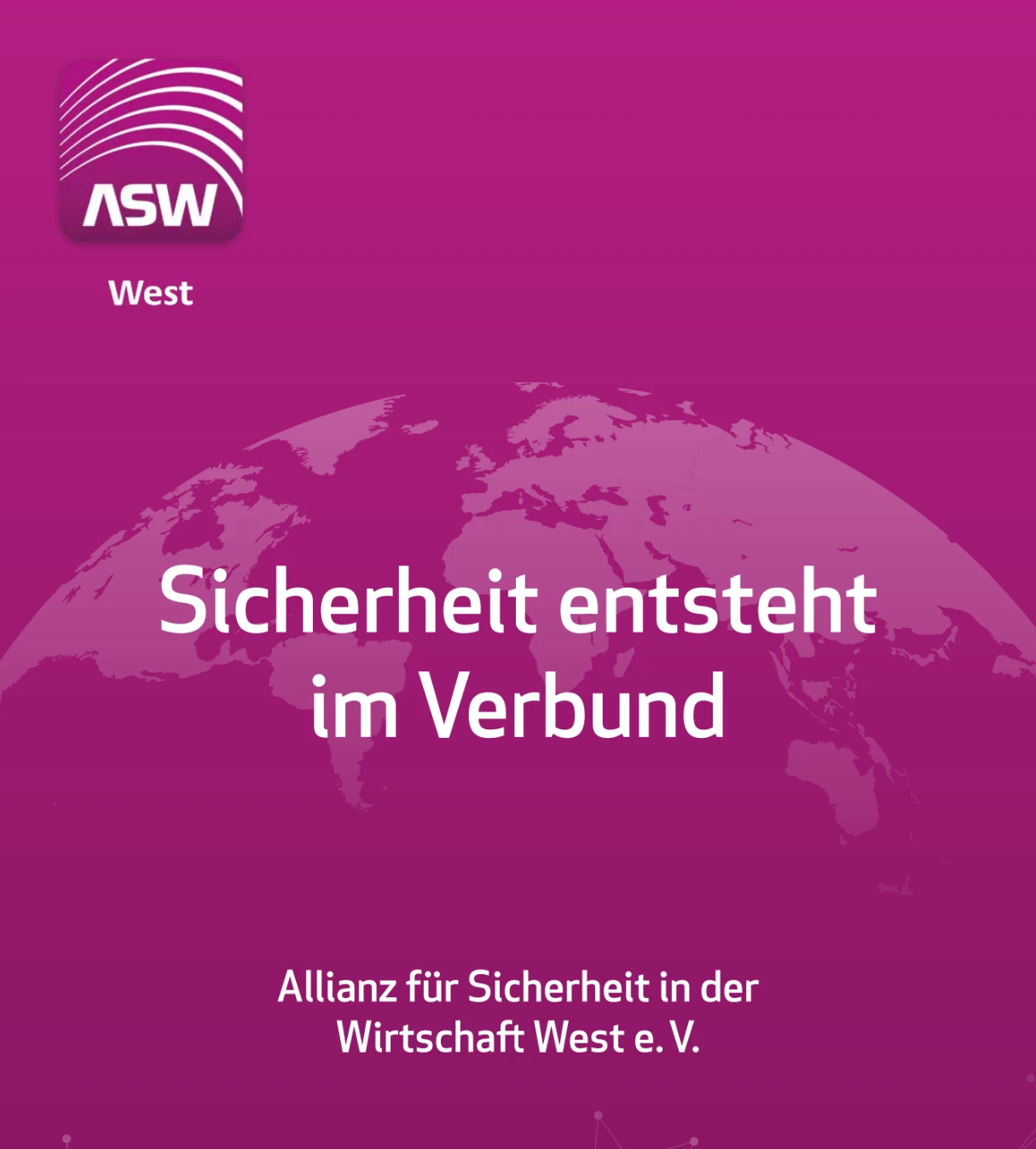 Neue Verbandsbroschüre der ASW West e.V. ist erschienen