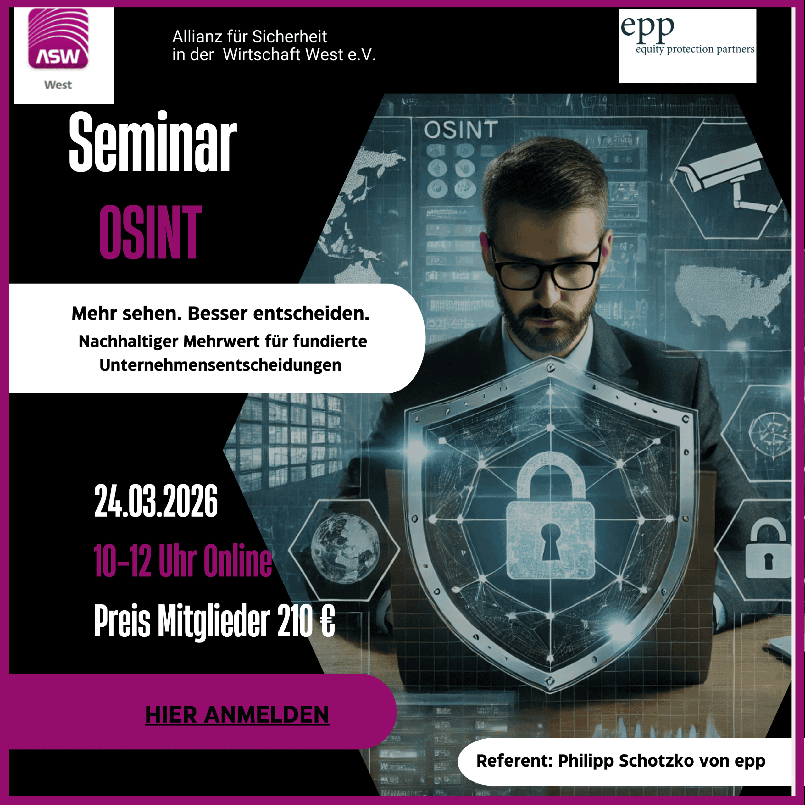 OSINT Exklusives Seminar – Online 24.03.2026